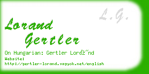 lorand gertler business card